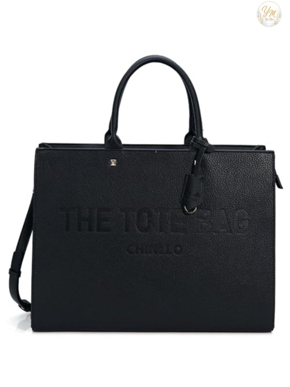 Faux Leather Laptop Tote Bag Satchel Purse Work Handbag with Shoulder Strap